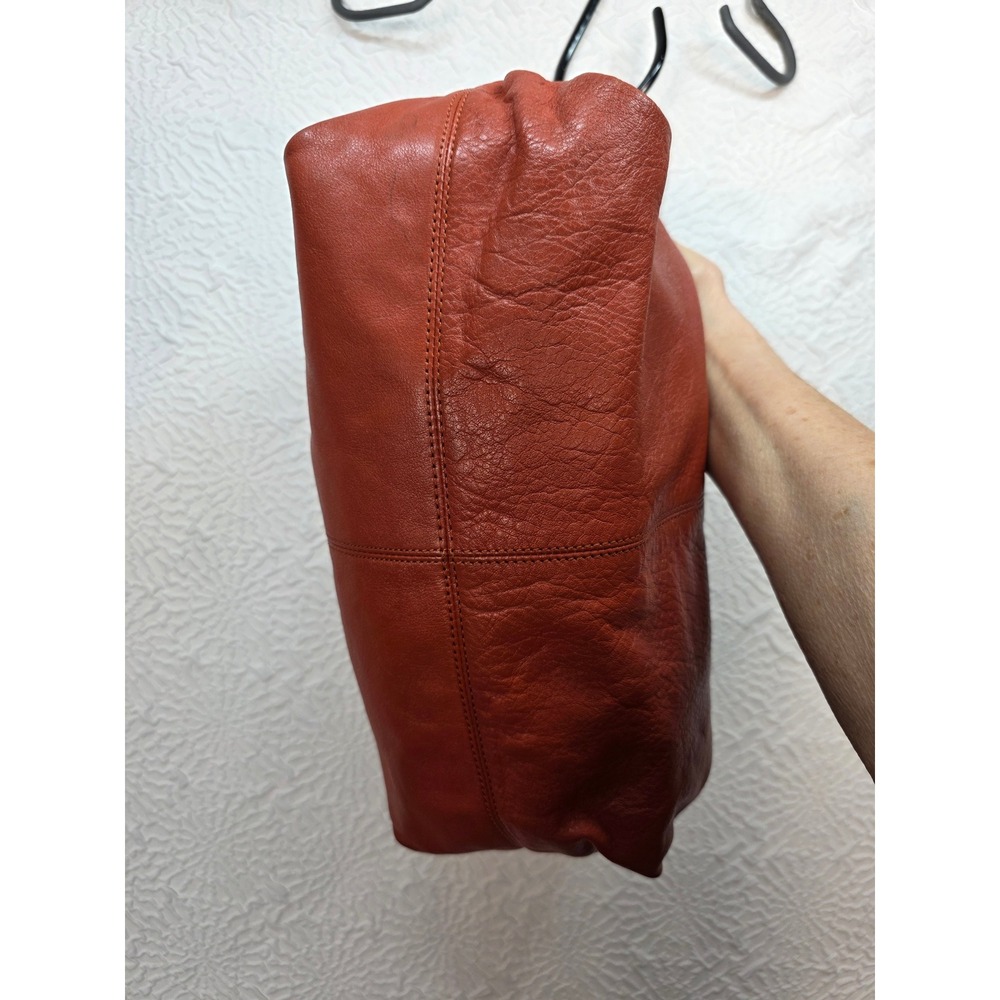 Coach Ashley Hobo Bag Women Medium Burnt Orange Good Leather Pleated F19761 - Picture 5 of 13